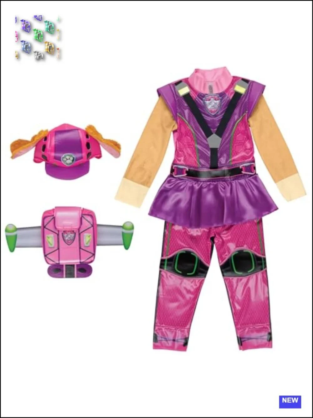 Paw Patrol Skye Deluxe Toddler Costume Jumpsuit Headpiece Pup Pack